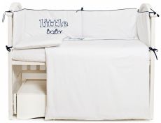 Постільний комплект 6 ел Twins Little Baby 4042-TLB-09 white / blue